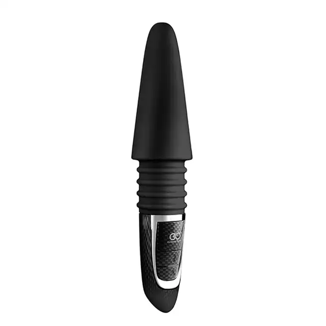 Joyful Plug Vibrator 5,5 Inch Black - Wibrujący Plug 5,5 cala Czarny USB