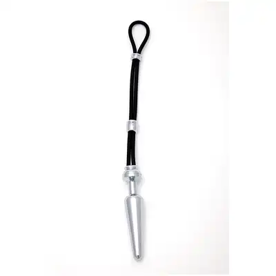 Andaro - Cock Grip Plug Medium Chrome. Metalowy plug z długim uchwytem 34 cm