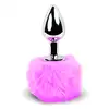 Feelztoys - Bunny Tail Pink. Korek analny z różowym ogonkiem. 
