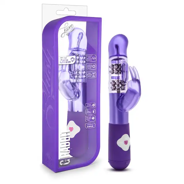 Blush - Luxe G Rabbit. Rotacyjny wibrator z 3 poziomowymi kuleczkami i króliczkiem