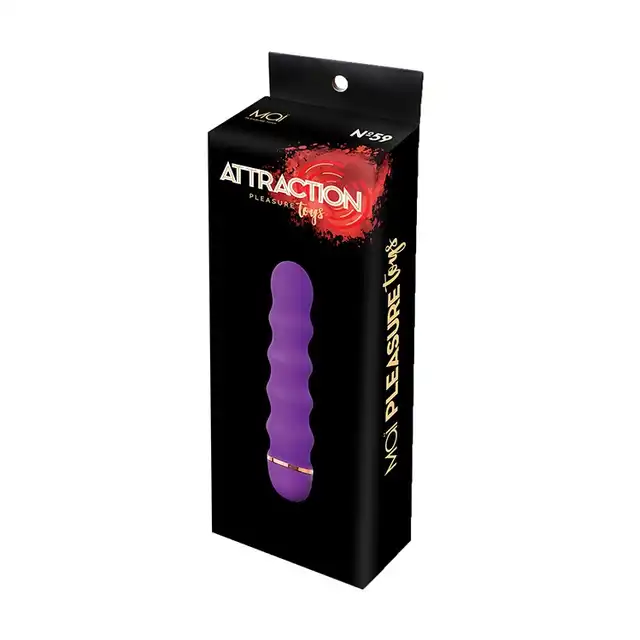 Attraction - Mai No.59 Vibrator Purple. Silikonowy wibrator ze super stymulującą powierzchnią