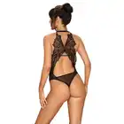 Obsessive - Alifini body czarne S/M. Kuszące i eleganckie body z oryginalnym skrzydlatym motywem 