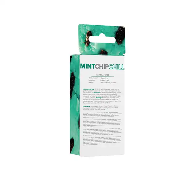 System Jo - Flavored Arousal Gel Mint Chip Chill 10 ml - Profesjonalny lubrykant na bazie wody o smaku chłodzącej mięty z nutą czekoladową