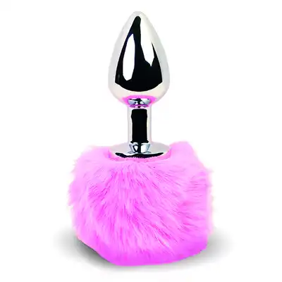 Feelztoys - Bunny Tail Pink. Korek analny z różowym ogonkiem. 