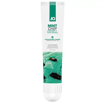 System Jo - Flavored Arousal Gel Mint Chip Chill. Profesjonalny lubrykant o smaku chłodzącej mięty z nutą czekoladową, efekt mrowienia. Mega Sale!