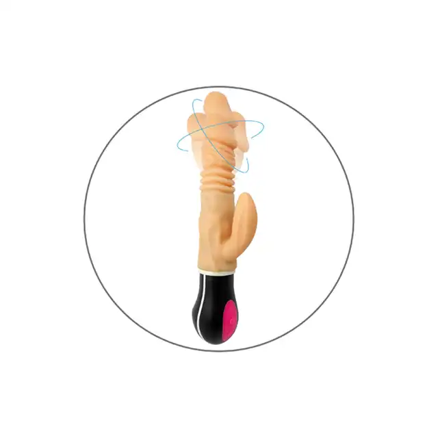 Boss Series - Wibrator-URANUS-USB-12function - Wibrator z cyberskóry  z unikalnym ruchem posuwisto-zwrotnym połączonym dodatkowo z rotacją !