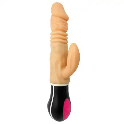 Boss Series - Wibrator-URANUS-USB-12function - Wibrator z cyberskóry  z unikalnym ruchem posuwisto-zwrotnym połączonym dodatkowo z rotacją !
