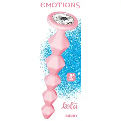 Anal bead with crystal Emotions Buddy Pink