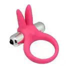 Toyz 4 Lovers - Strechy Pink cock Ring.  100% silikonowy elastyczny ring z wibracjami. Różowy króliczek stymuluje łechtaczkę.