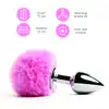 Feelztoys - Bunny Tail Pink. Korek analny z różowym ogonkiem. 