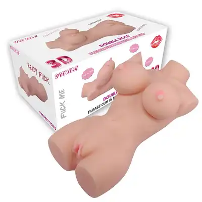  Sex Therapy - Masturbator Tiny Body Double Hole. Realistyczny odlew z cyberskóry, dwa otwory 
