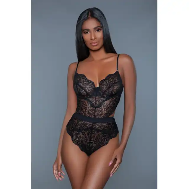 BeWicked - Bettany Lace Bodysuit - Black M