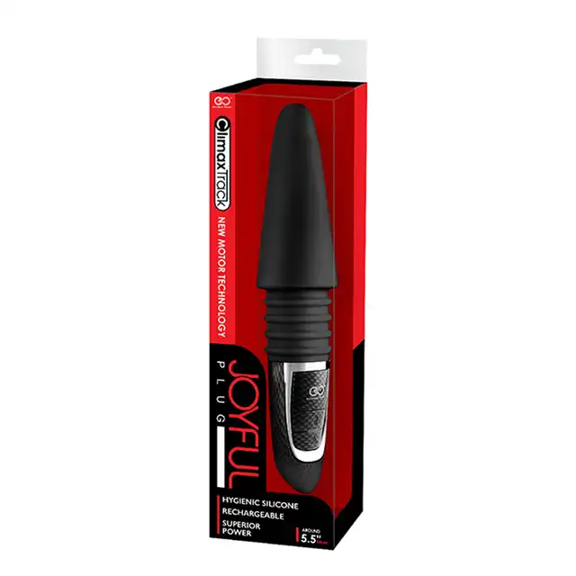 Joyful Plug Vibrator 5,5 Inch Black - Wibrujący Plug 5,5 cala Czarny USB