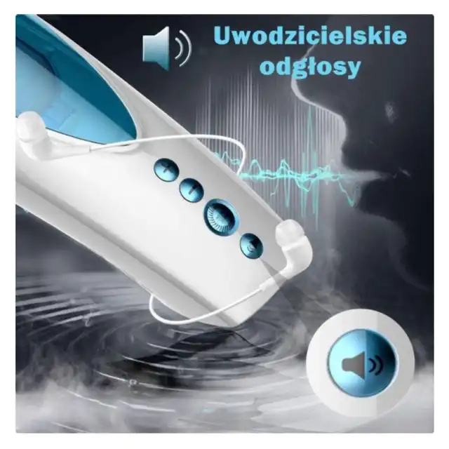 Bseries - Masturbator-Vibrating, Rotating and Flashing Masturbation USB 10+10 Function / Talk Mode