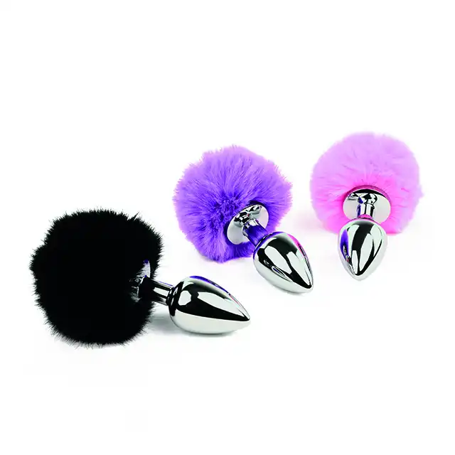 Feelztoys - Bunny Tail Pink. Korek analny z różowym ogonkiem. 