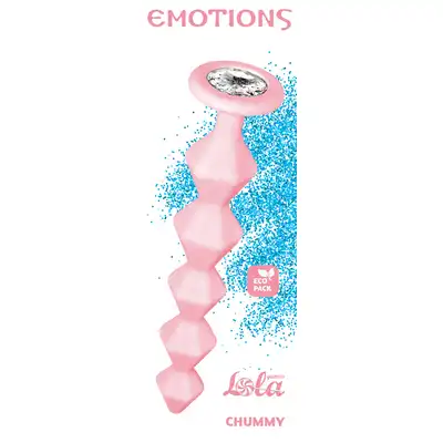 Anal bead with crystal Emotions Chummy Pink