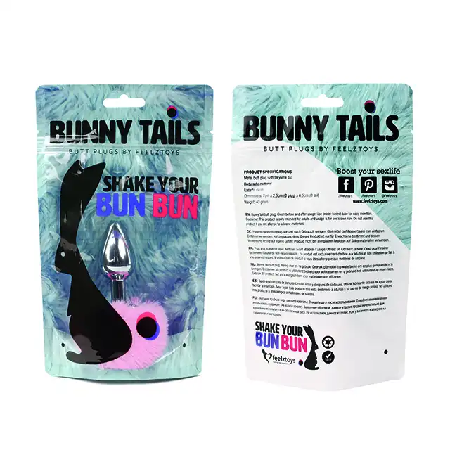 Feelztoys - Bunny Tail Pink. Korek analny z różowym ogonkiem. 