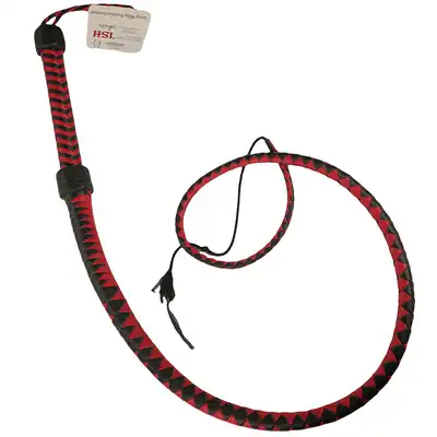 Fetish Boss Series - Whip Red Black. Skórzany bat aż 180 cm długości!