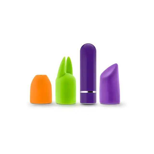 Blush - Aria Vitality Bullet Kit USB. Niesamowity 5-częściowy zestaw! Mini wibrator z nakładkami i pilotem