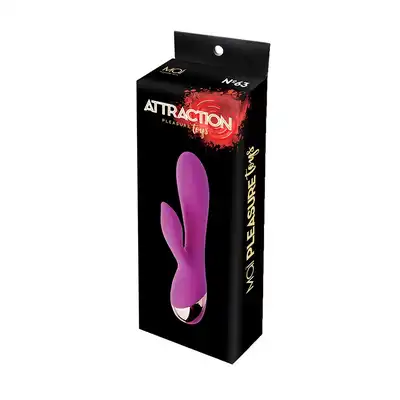 Attraction - Mai No.63 Vibrator Purple USB. Silikonowy elegancki wibrator z mocnym stymulatorem łechtaczki. 