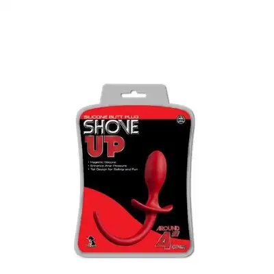Shove Up - Silicone Butt Plug Red Pet Play. Silikonowy czerwony ogon z wtyczką analną