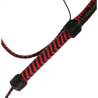 Fetish Boss Series - Whip Red Black. Skórzany bat aż 180 cm długości!