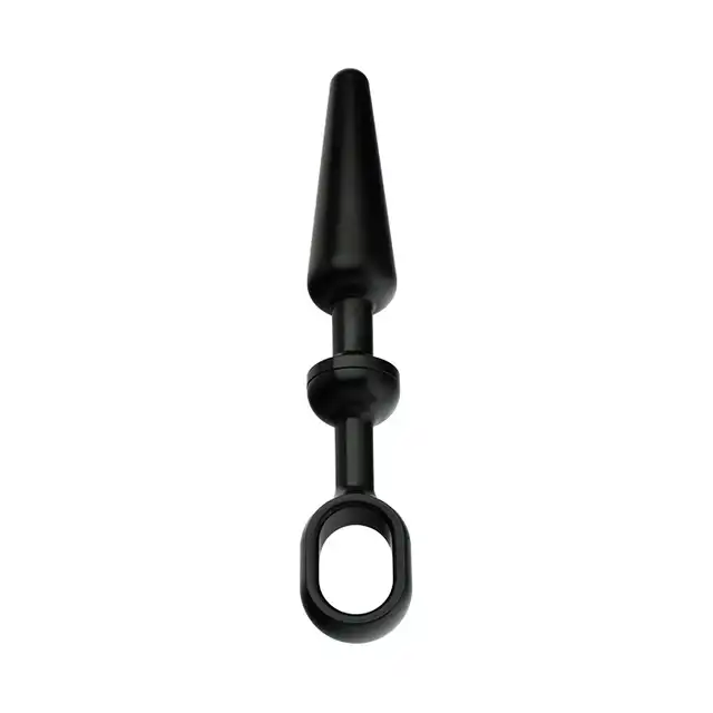 Andaro - Alu-Push Plug Medium Black. Czarna aluminiowa wtyczka analna