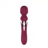Stymulator-Silicone Dual Massager Pulsator USB 7+7 Function Red Wine