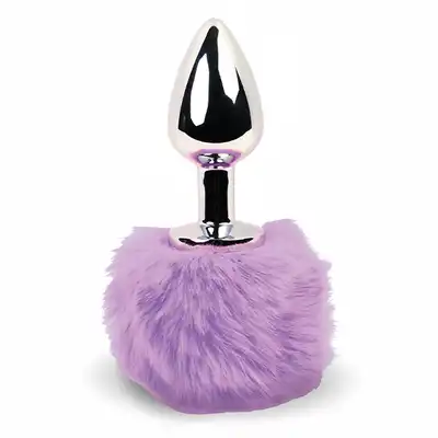 Feelztoys - Bunny Tails Butt Plug Purple. Niezwykle uroczy Korek analny fioletowy.
