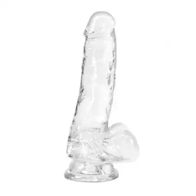 Addiction - Transparent Dildo - 18 centymetrowe, transparentne dildo