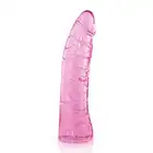 Pure Jelly - Gode Courbe Rose 18,5 cm. Żelowe dildo z wyraźnymi żyłami 4 cm średnicy