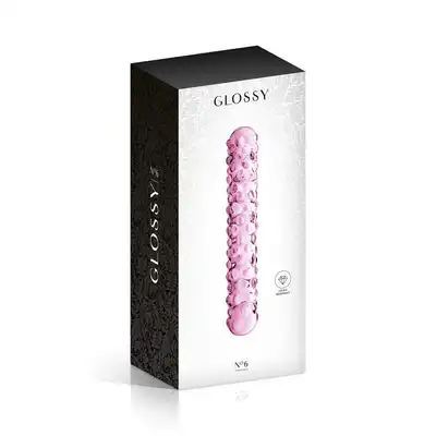 Glossy Toys - No.6 Pink Dildo. Super stymulujące szklane dildo z wypustkami