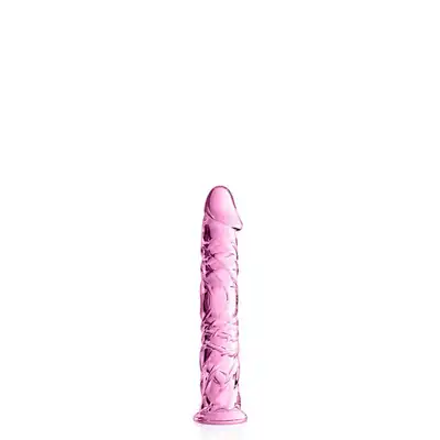 Glossy Toys - No.4 Pink Dildo. Anatomiczne szklane dildo. Świetnie wykonane. Wyraźne żyły. 