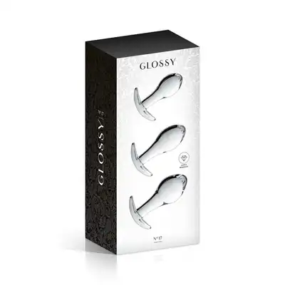 Glossy Toys - No.17 Set Butt Plug. Zestaw treningowy szklanych korków analnych