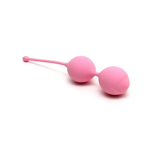 Rimba - Amsterdam Kegel Balls. Kulki gejszy wykonane z gładkiego silikonu 84 gramy. Pastelowy róż