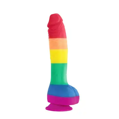 NsNovelties - Colours Pride Edition 8 Rainbow. Realistyczne dildo z przyssawką 6,8 cm średnicy