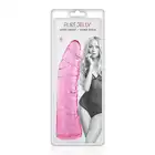 Pure Jelly - Gode Courbe Rose 18,5 cm. Żelowe dildo z wyraźnymi żyłami 4 cm średnicy