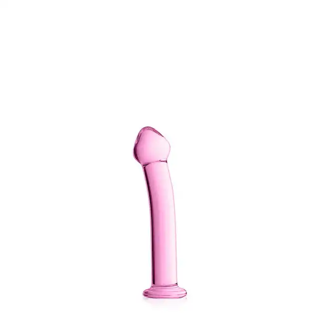 Glossy Toys - No.16 Pink Dildo Point G. Eleganckie szklane dildo do stymulacji punktu G