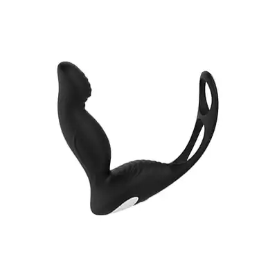 Dream Toys - Cheeky Love P-Pleaser Enhance. 3 w 1: masażer prostaty, krocza oraz ring na penisa! Czarny silikon