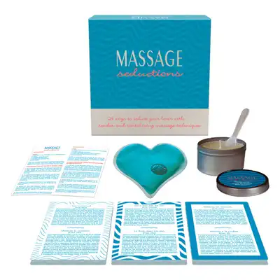 Kheper Games -Massage Seductions. Zestaw do erotycznego masażu dla par z akcesoriami i kartami