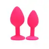 Rimba - Berlin Bling Butt Plug Duo Set. 2-częściowy zestaw treningowy wtyczek analnych z kryształkami. Gładki silikon