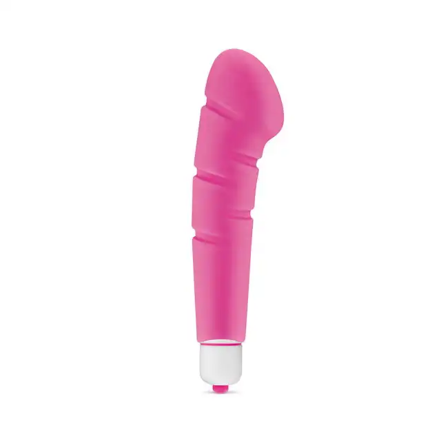 My First - Hard On Pink. Silikonowy wibrator do stymulacji punktu G. 14,2 cm długości