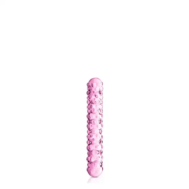 Glossy Toys - No.6 Pink Dildo. Super stymulujące szklane dildo z wypustkami