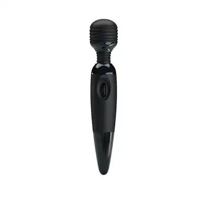 Powerwand - Supermocna, elegancka, czarna różdzka. 25cm. Silikon medyczny. Generator orgazmów w twoich rękach.