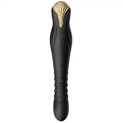  Zalo - King Vibrating Thruster Black. Ekskluzywny wibrator z ruchem posuwistym. 40 uderzeń na sekundę!