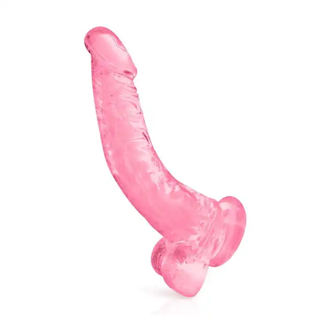 Pure Jelly - Gode Jelly Rose XL. Różowe dildo z przyssawką 22 cm i 3,5 cm średnicy