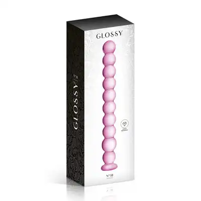 Glossy Toys - No.18 Dildo. Stymulujące szklane dildo w kolorze różowym