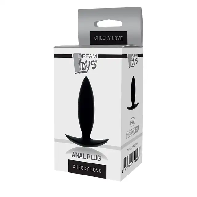 Dream Toys - Cheeky Love Anal Plug Xtra Small Blach - mały korek analny, idealny dla początkujących