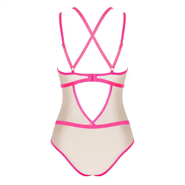 Obsessive - Nudelia body różowe S/M. Fantastyczne body o seksownym designie