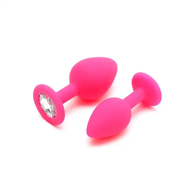 Rimba - Berlin Bling Butt Plug Duo Set. 2-częściowy zestaw treningowy wtyczek analnych z kryształkami. Gładki silikon